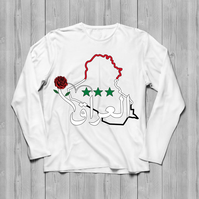 Mosaic Collection: Iraq Long Sleeve T-Shirt [Women's Front Design] - Noble Designs