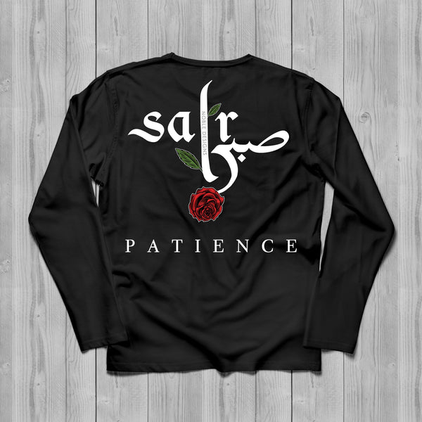 Virtue Collection: Patience (صبر | Sabr) Long Sleeve T-Shirt [Women's Back Design] - Noble Designs