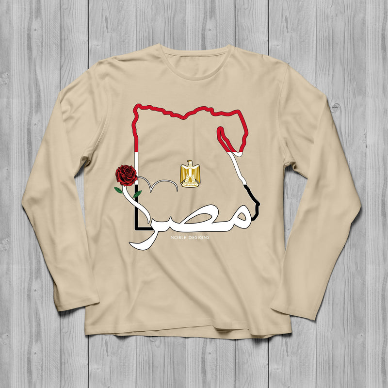 Mosaic Collection: Egypt Long Sleeve T-Shirt [Men's Front Design] - Noble Designs