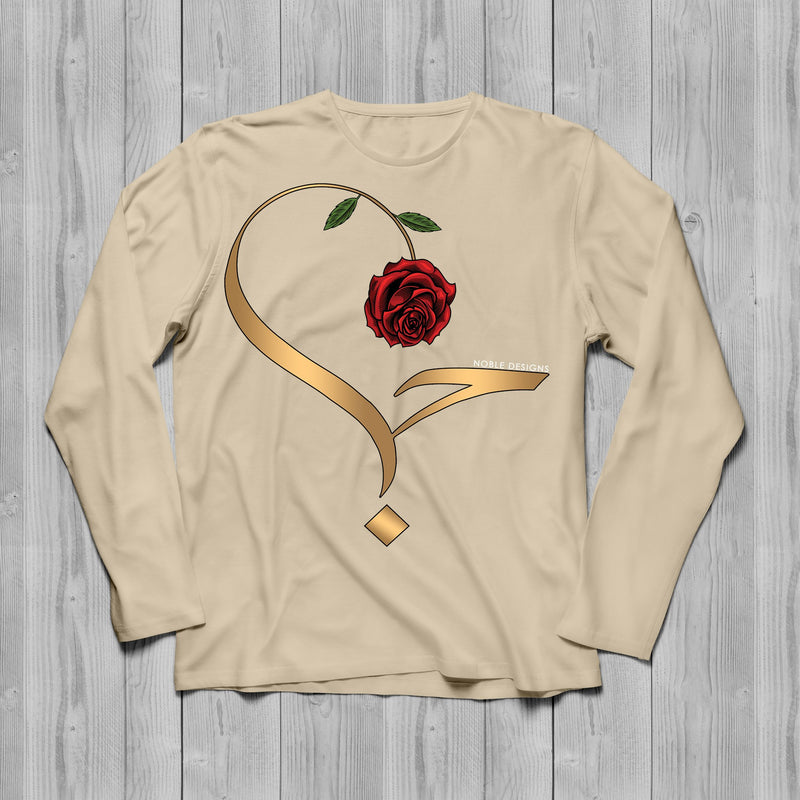 Virtue Collection: Love (حب | Hubb) Long Sleeve T-Shirt [Men's Front Design] - Noble Designs