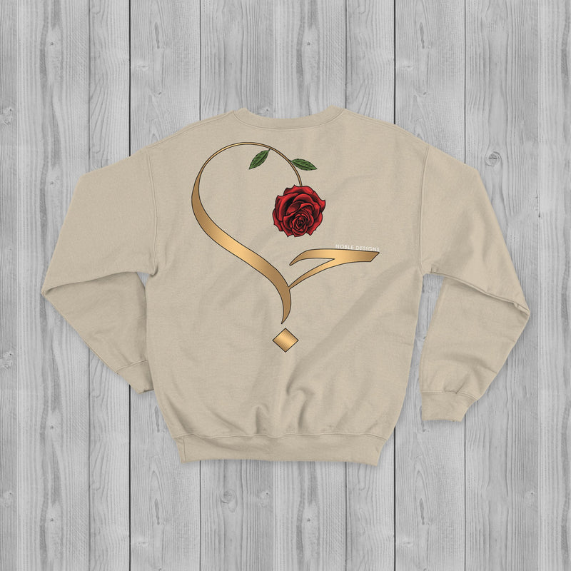 Virtue Collection: Love (حب | Hubb) Sweatshirt [Women's Back Design] - Noble Designs