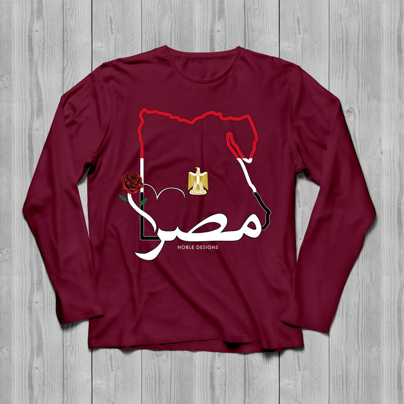 Mosaic Collection: Egypt Long Sleeve T-Shirt [Men's Front Design] - Noble Designs