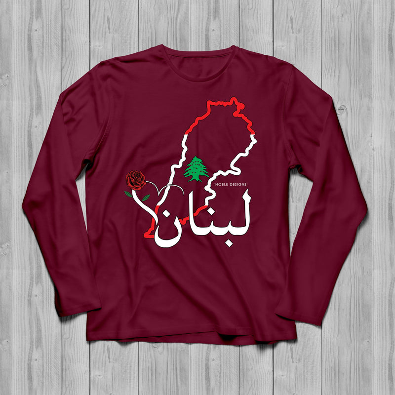 Mosaic Collection: Lebanon Long Sleeve T-Shirt [Women's Front Design] - Noble Designs
