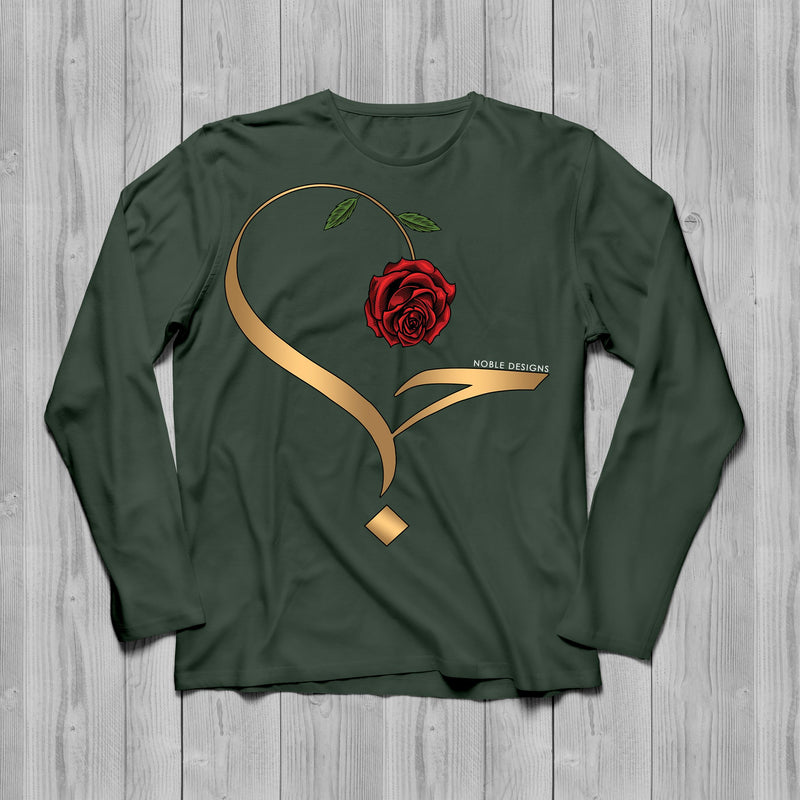 Virtue Collection: Love (حب | Hubb) Long Sleeve T-Shirt [Women's Front Design] - Noble Designs