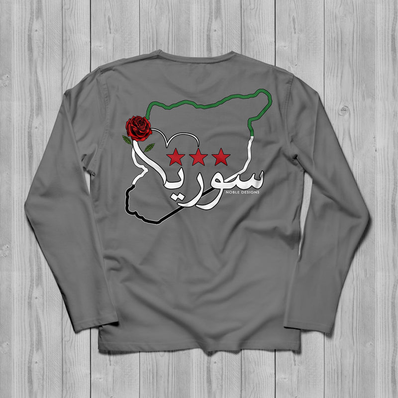 Mosaic Collection: Syria Long Sleeve T-Shirt [Men's Back Design] - Noble Designs